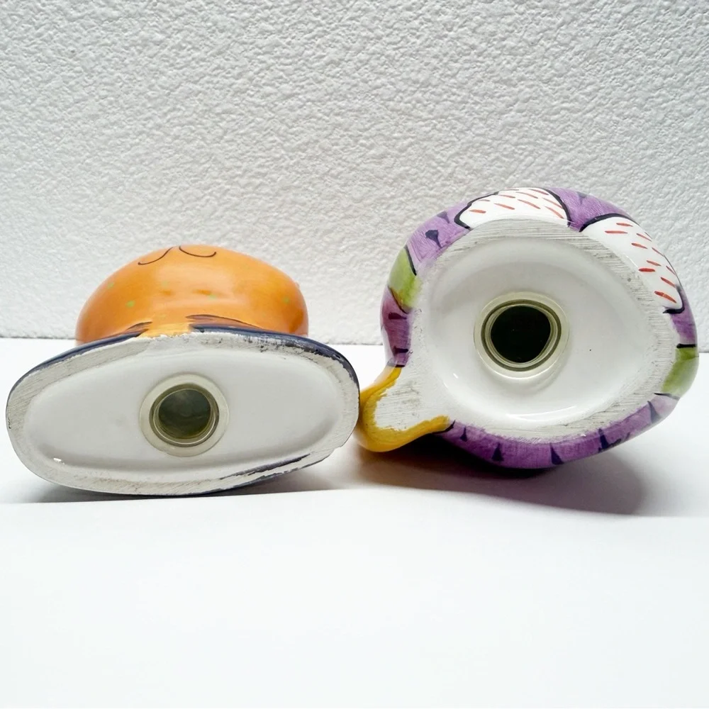 Vintage Pati Hand Painted Cat Salt Pepper Shakers